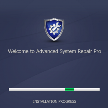 advanced system repair pro system optimizer welcome message installation progress  bar